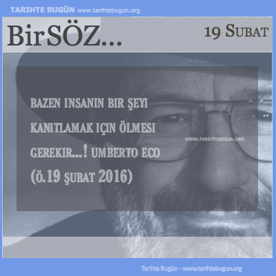 Umberto Eco Hayatını Kaybetti