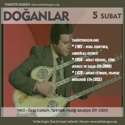 Bugün doğan özet 05 Şubat