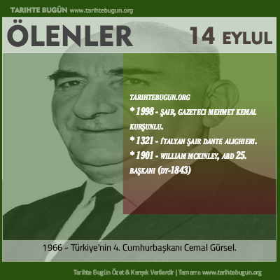 Bugün ölenler özet 14 Eylül
