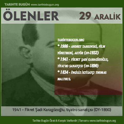 Bugün ölenler özet 29 Aralik