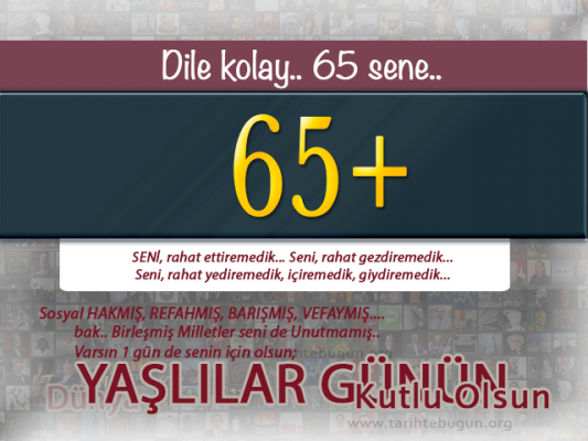 Bugün Dünya Yaşlılar Günü