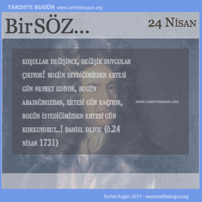Günün Sözü Daniel DeFoe Koşullar değişince