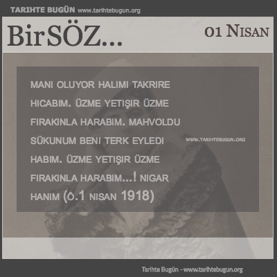 Günün Sözü Nigar Hanım Mani oluyor halimi takrire hicabım