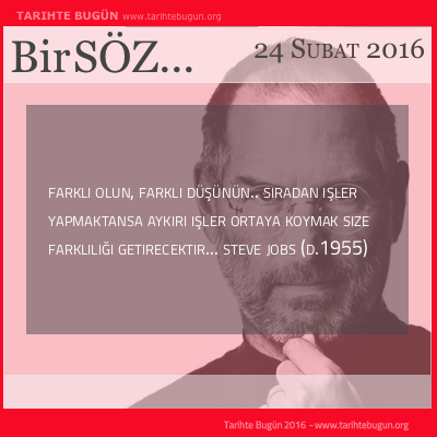 Günün Sözü Steve Jobs farklı olun
