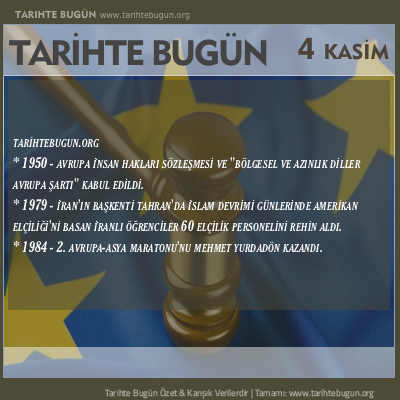 Tarihte Bugün olaylar özet 04 Kasim