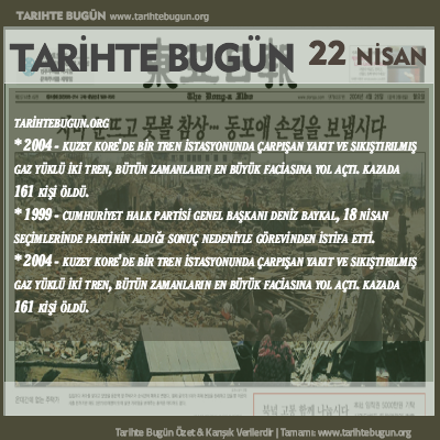 Tarihte Bugün olaylar özet 22 Nisan