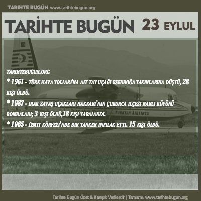 Tarihte Bugün olaylar özet 23 Eylül