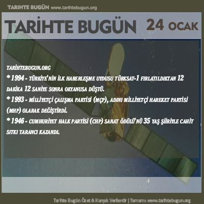 Tarihte Bugün olaylar özet 24 Ocak