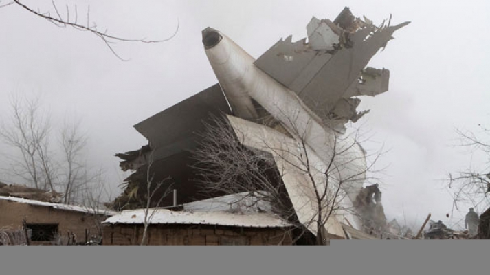 Türk Kargo Uçağı Kırgızistanda Düştü
